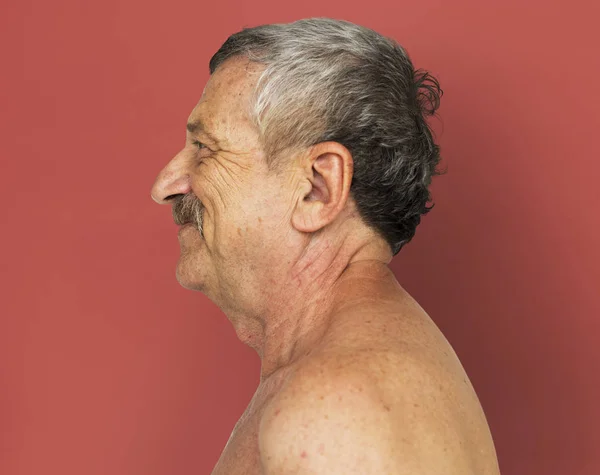 Älterer Mann mit Schnurrbart — Stockfoto