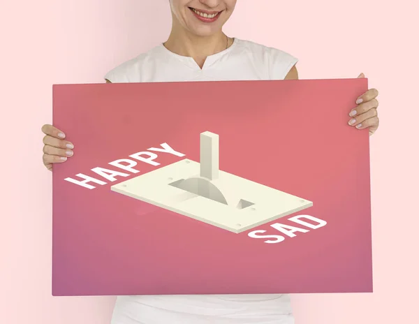 Vrouw bedrijf banner — Stockfoto