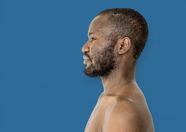 Félmeztelen afrikai amerikai férfi — Stock Fotó