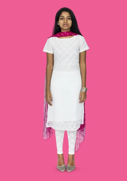Indiai nő Churidar öltöny — Stock Fotó