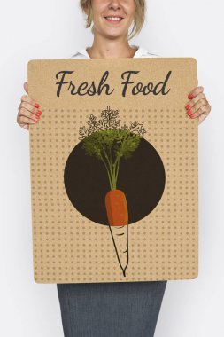 İş kadını sunan posteri 