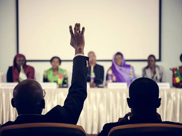 Reunião da Aliança com Oradores de Negócios — Fotografia de Stock