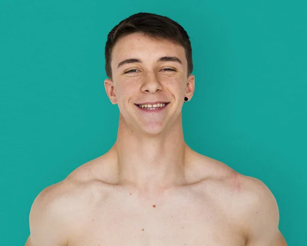 Young Man with bare shoulders — Stock Photo, Image