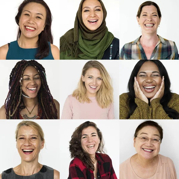 Collage met diversiteit vrouwen — Stockfoto