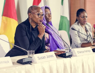 Hoparlör Afrikalı kadın söz