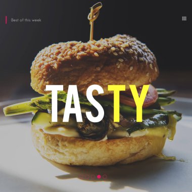 Hamburger plaka üzerinde kapat