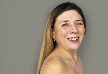 gömleksiz Olgun kadın