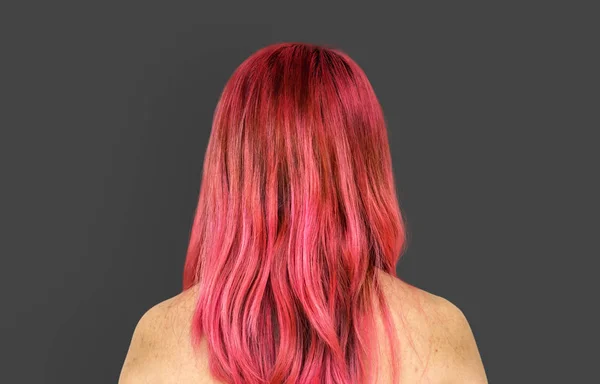 Mulher de cabelo rosa — Fotografia de Stock