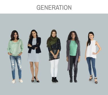 güzel ve çok ırklı kadın