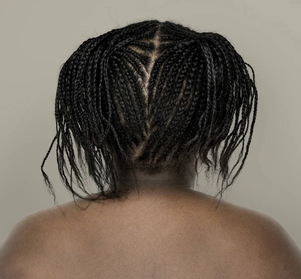 African little girl with pigtails — Stock Photo, Image