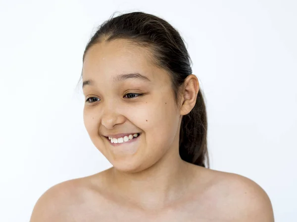 Mädchen mit nackter Brust — Stockfoto