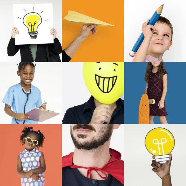 Diversidad Personas con ideas Inspiración — Foto de Stock