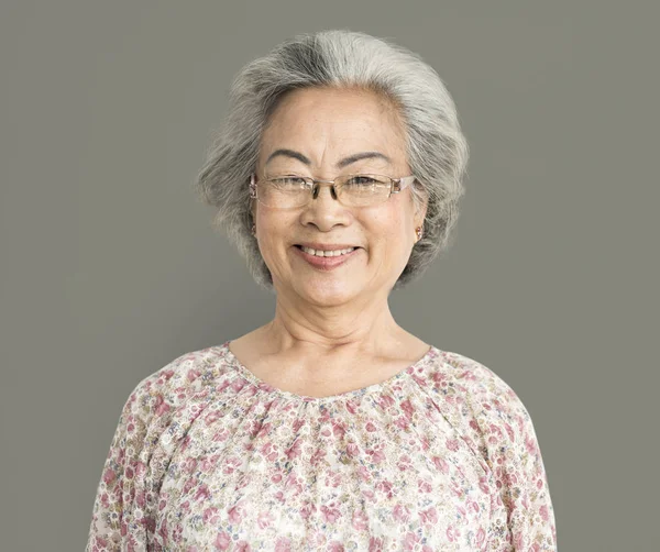 Senior smiling asian woman — Stock Photo, Image