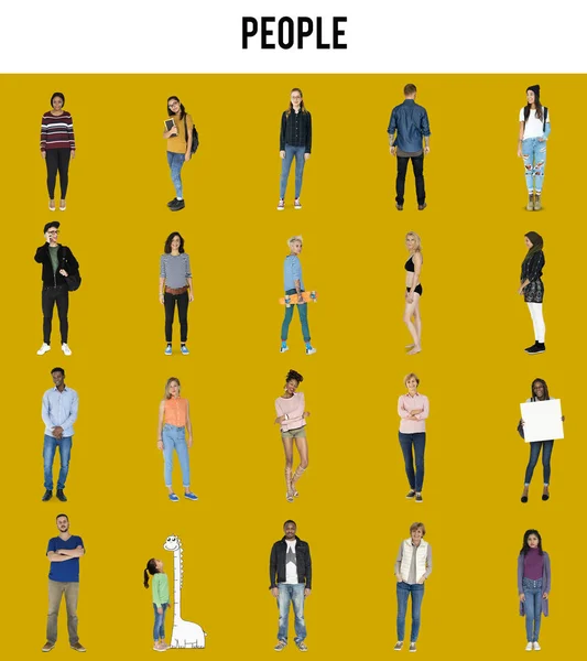 Multiethnic people standing — Stock Photo, Image