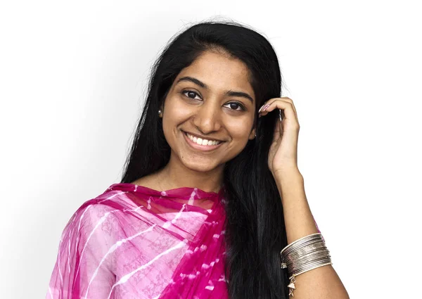 Smiling young indian woman — Stock Photo, Image