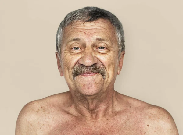 Adulto Hombre mayor con bigote — Foto de Stock