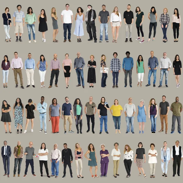 Diversidad personas cuerpo completo — Foto de Stock