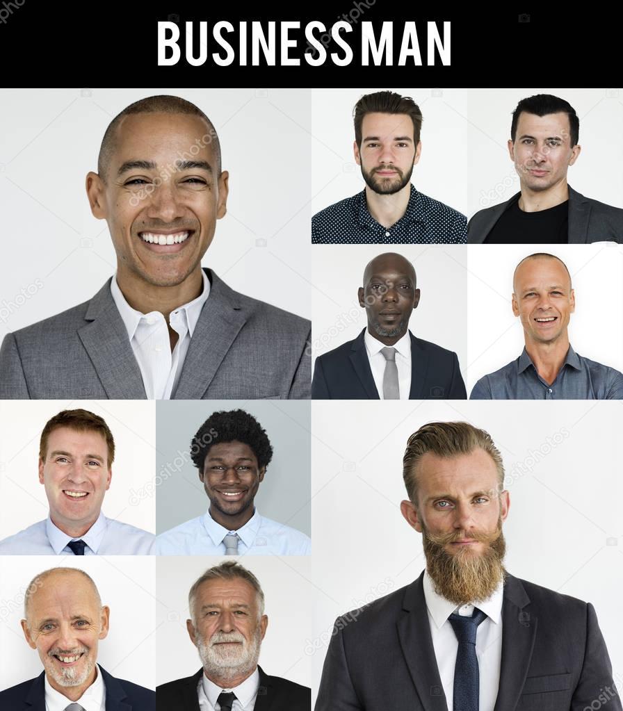Collage with Diversity Businessmen