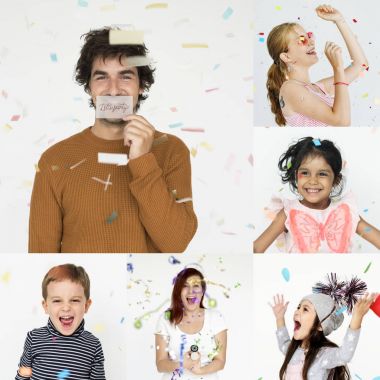 Çeşitlilik insanların yüzleri kümesi