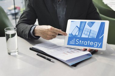 iş adamı işaret parmağı dijital Tablet