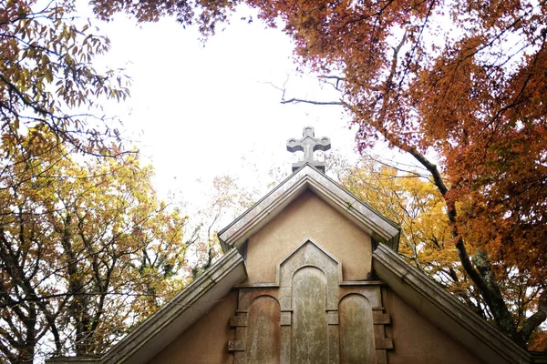 Toit de l'église et croix — Photo