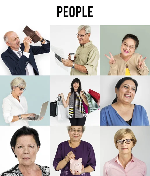 Anziani che godono della pensione — Foto Stock