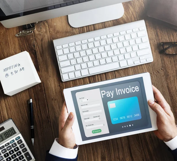 Businessman using digital tablet — Stock Photo, Image