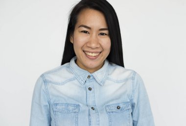 gülümseyen güzel Asyalı kadın 