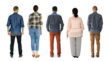  farklı insanlar stüdyoda ayakta