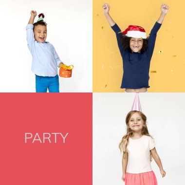 Okul çocukları gülümseyen