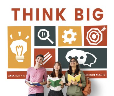 kitap tutan öğrenciler