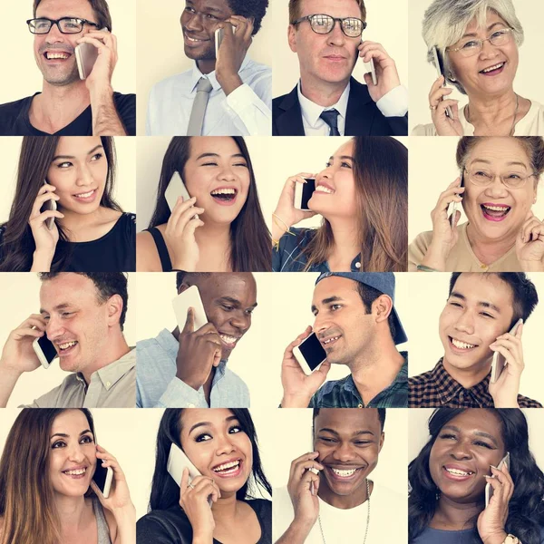 Diverse Menschen-Collage — Stockfoto