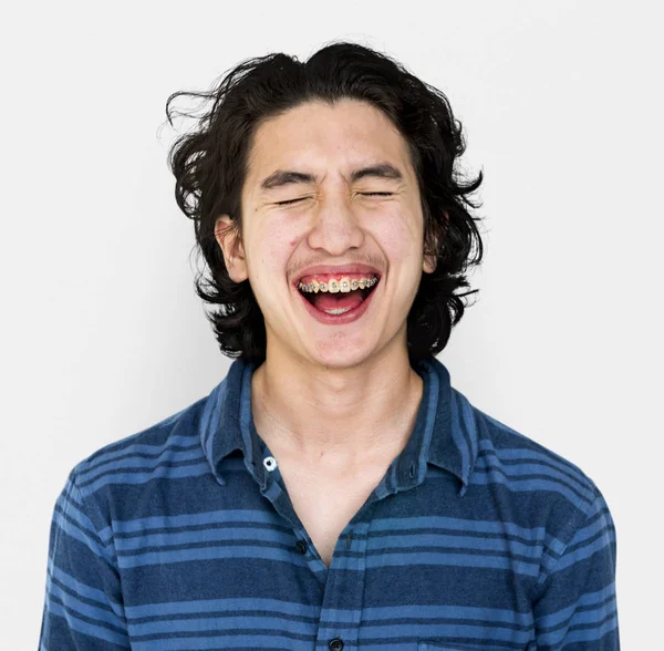 Laughing guy in the studio — Stock Photo, Image