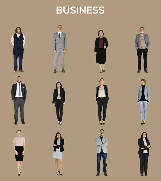 Conjunto de pessoas de negócios diversidade — Fotografia de Stock