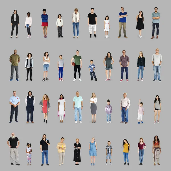 Conjunto de pessoas diversidade — Fotografia de Stock