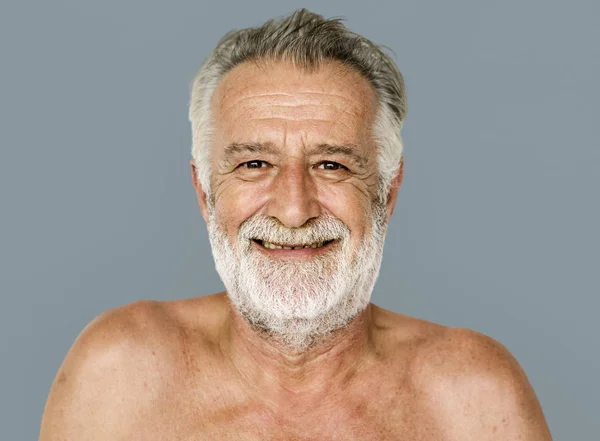 Homme âgé souriant — Photo