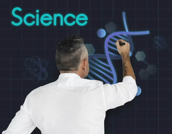 Forskare som arbetar i genetiskt laboratorium — Stockfoto