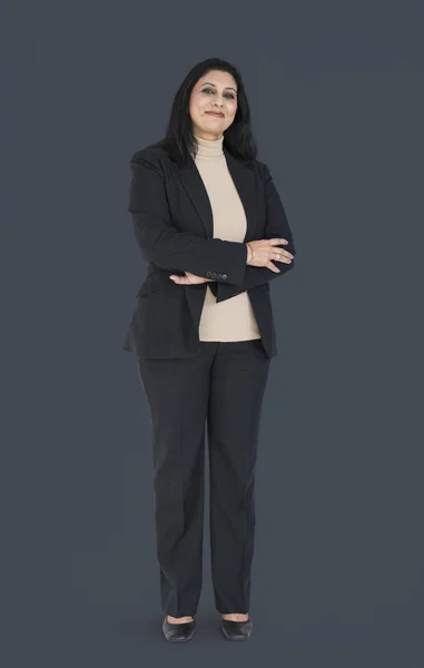 Maturo sorridente asiatico business donna — Foto Stock