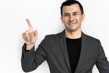 parmak ile işaret iş adamı