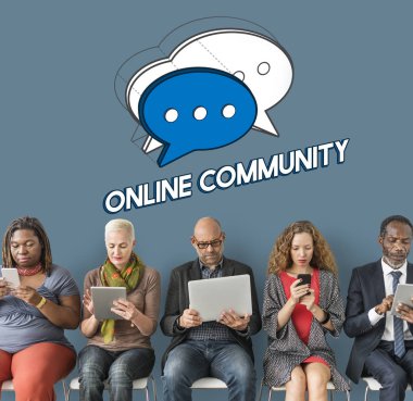 Dijital cihazlar kullanarak iş adamları