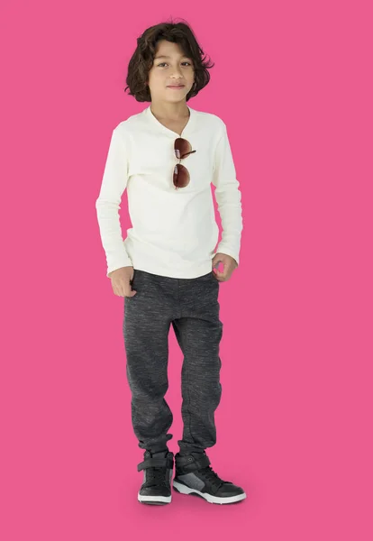 Eleganta pojke i casual kläder — Stockfoto