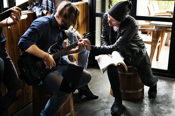 Music Band Rehearsal Together — Stock Photo, Image