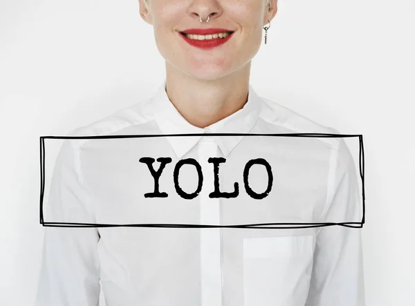 흰 셔츠에 젊은 여자 — 스톡 사진