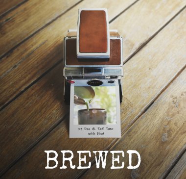 Vintage film kamera Brewed fotoğraf resim ile