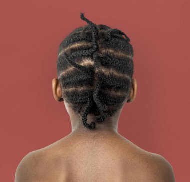 Saç modeli ile Afrikalı Çocuk