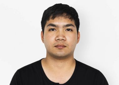 Yetişkin Asya etnik adam yüz