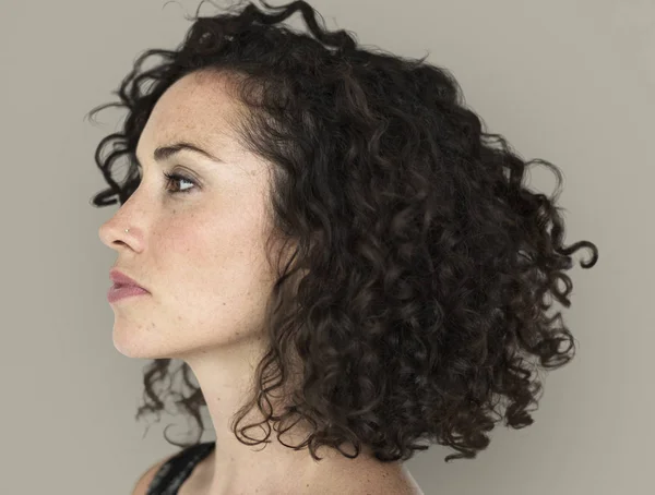 Beautiful woman with curly hair — Stock Photo, Image