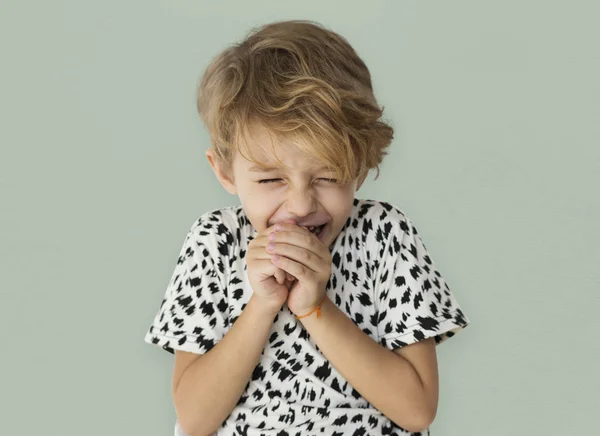 Sonriente rubia pequeño niño —  Fotos de Stock