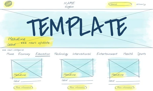 Designvorlagenseite — Stockfoto