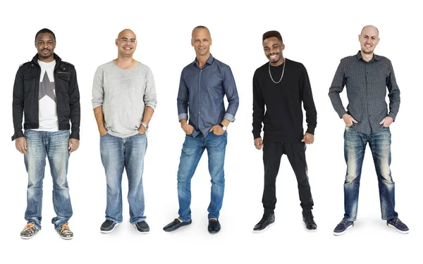 Diversiteit mannen in Set — Stockfoto